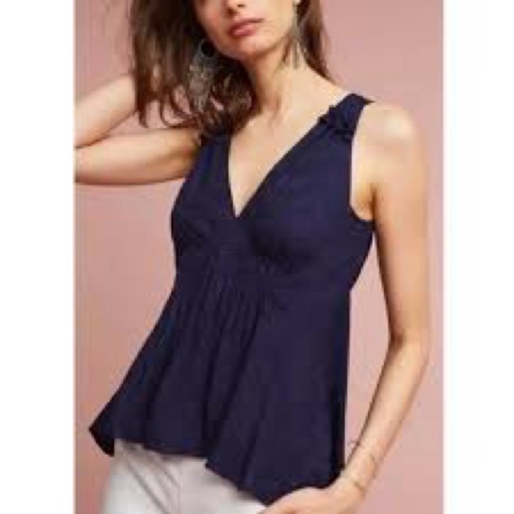 Anthropologie Maeve Britta gathered top